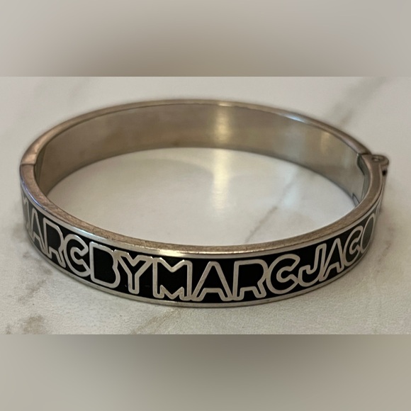Marc By Marc Jacobs Jewelry - Marc by Marc Jacobs Silver and Black Bangle Bracelet